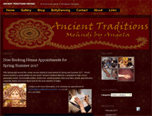 Tablet Screenshot of ancienttraditionsmehndi.com